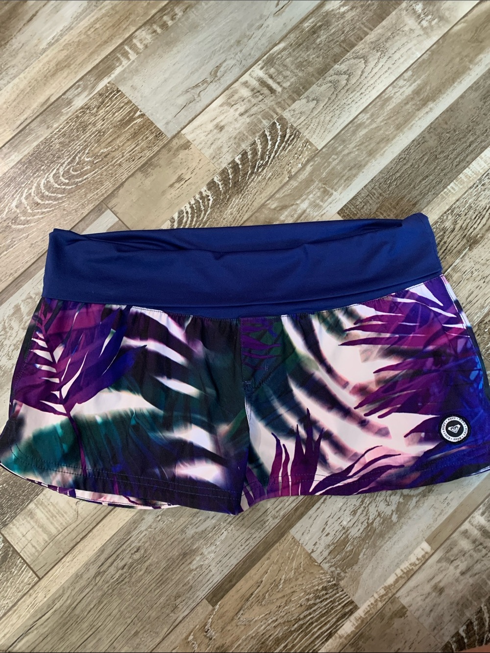 Roxy Purple Tropical Print Board Shorts